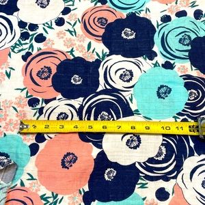 Cotton gauze floral fabric yardage 4 2/3yds continuous